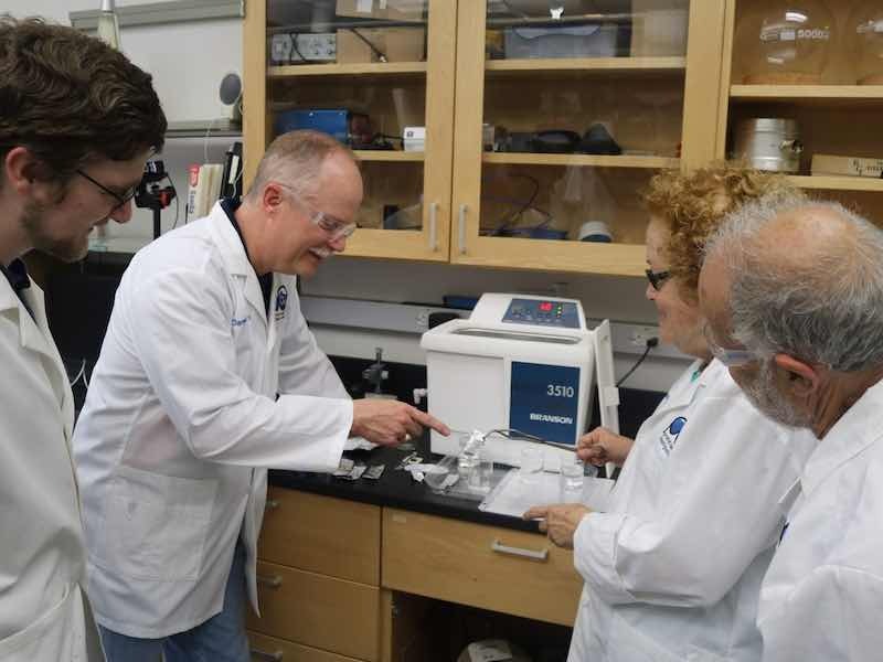 The Kanegsbergs in Prof. Darren Williamâs lab at SHSU.