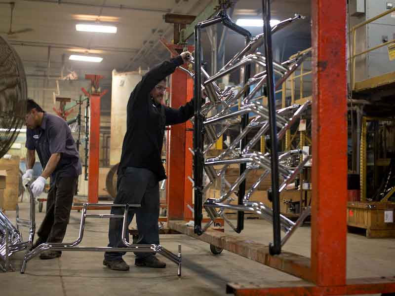 man in a finishing shop