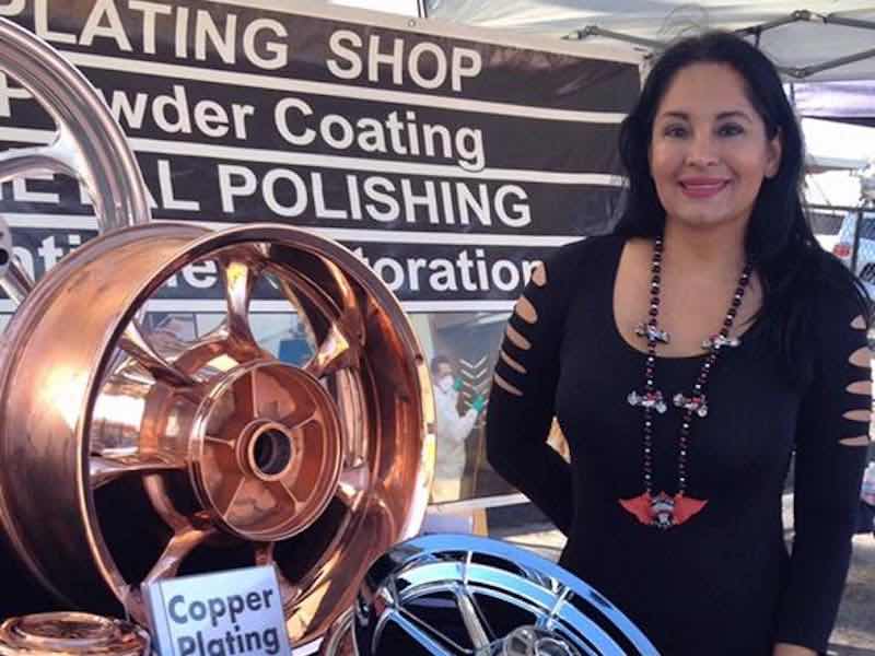 woman standing with plated rims