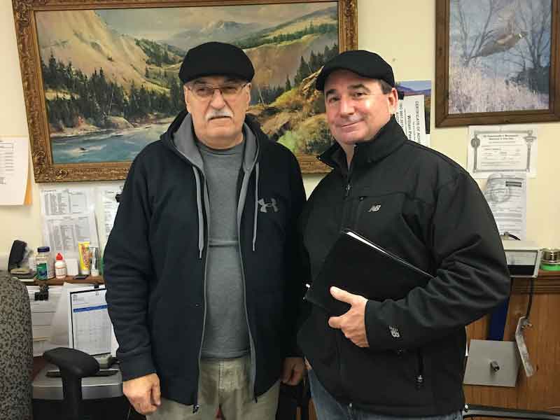 Former owner Tom Ferrairo Sr. and new managing director Marko Duffy.