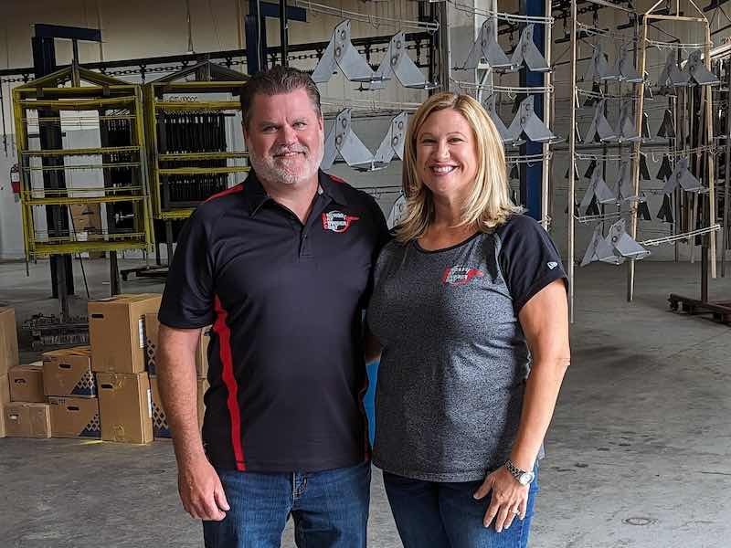 Rob and Sarah Thomas are owners of Anchor Bay Powder Coat.