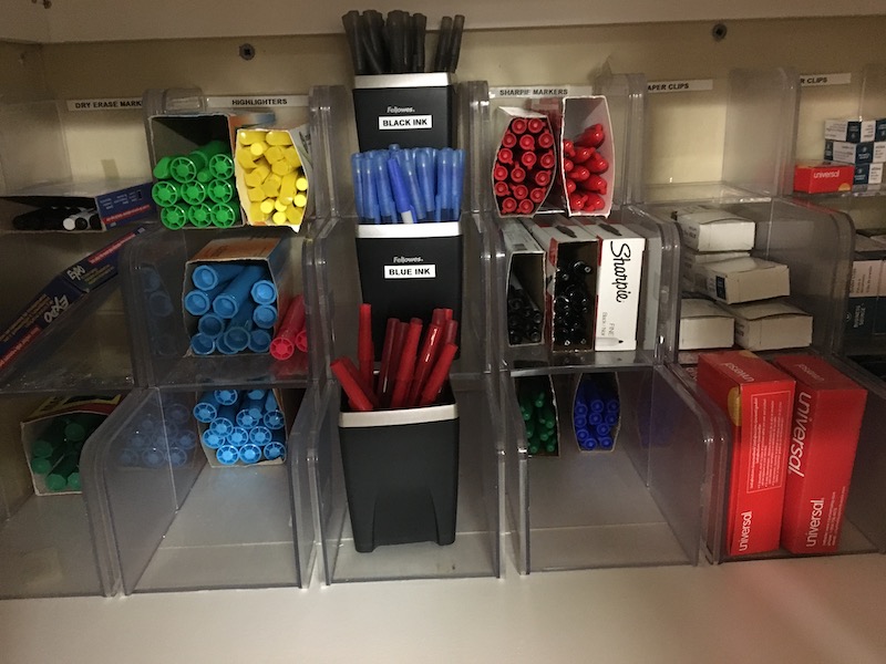 pens and office supplies
