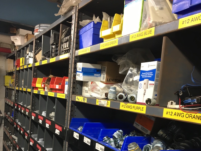 maintenance equipment on racks