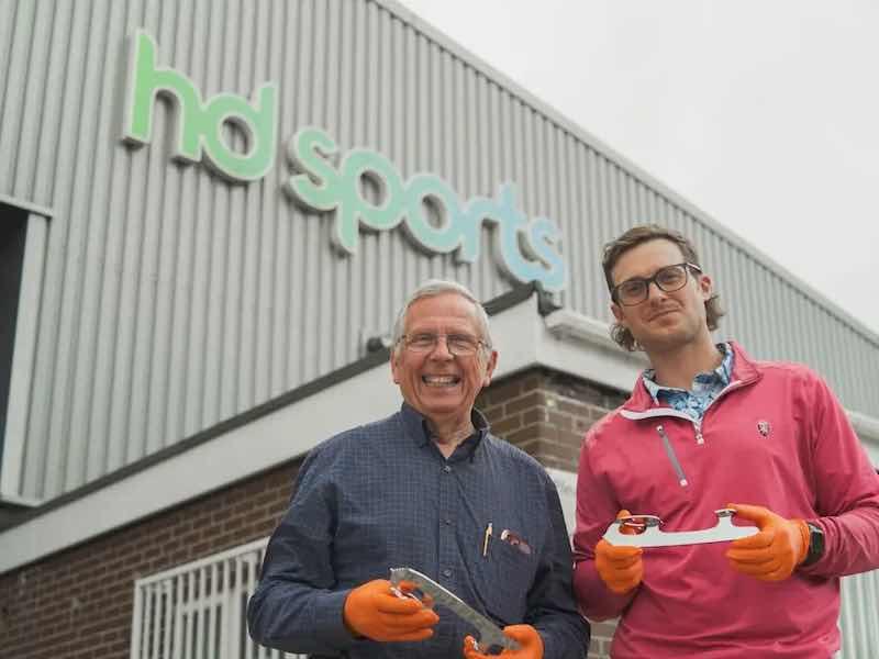 John Torr from Plating Solutions (left) and Tom Cantwell, managing director of HD Sports.