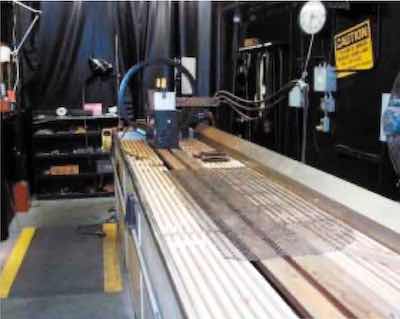 Magnetic particle inspection.