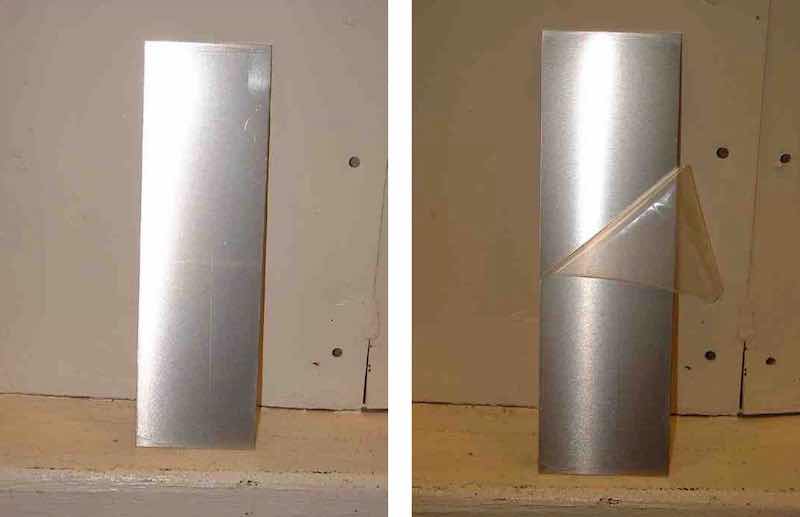 Figure 3: Salt Spray Test Panels (Mylar On and Off)
