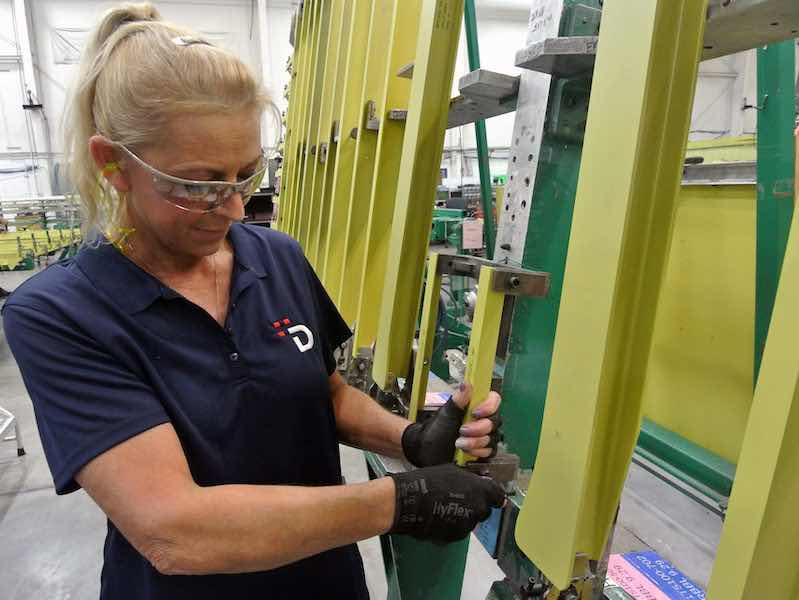 person working on parts