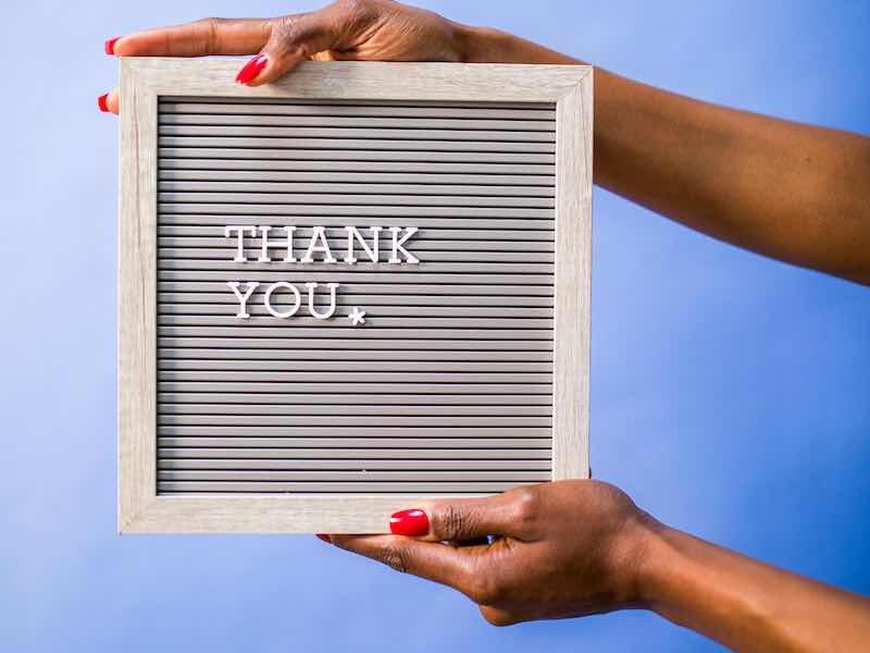 thank you sign
