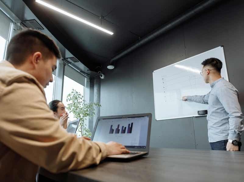 people training in a classroom