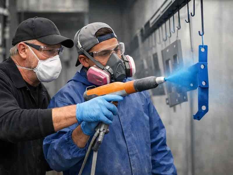 working training another employee 