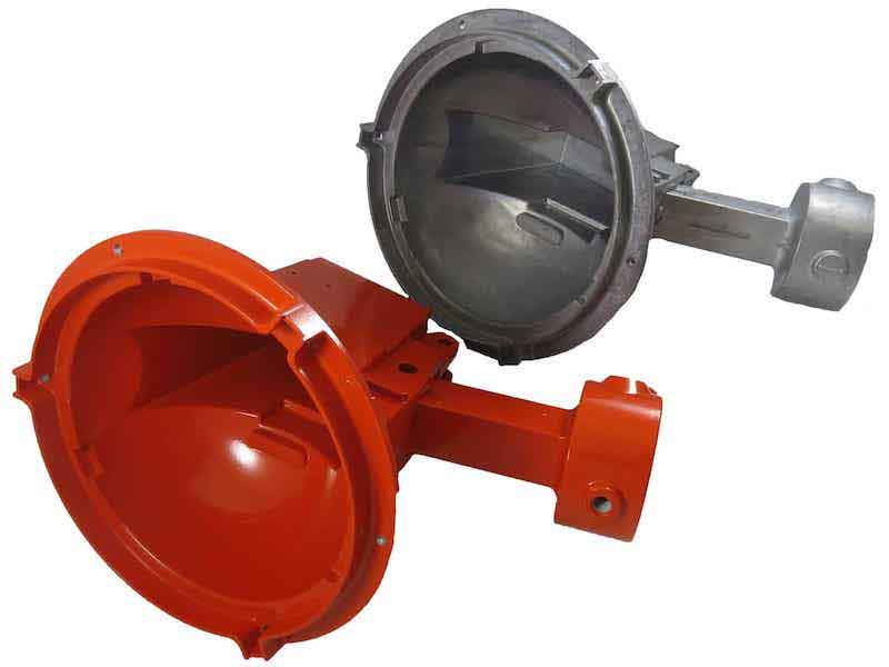 two die cast parts with one coated