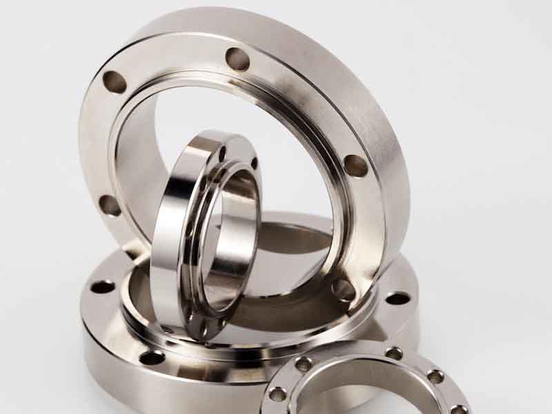 pieces of metal plated in bright nickel