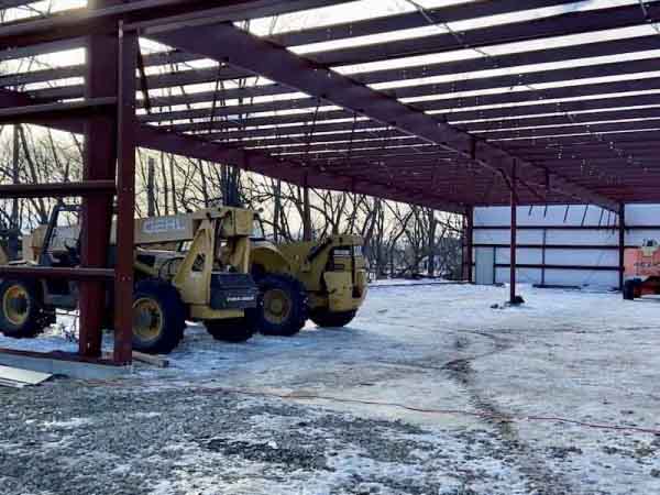 girders of the new plant