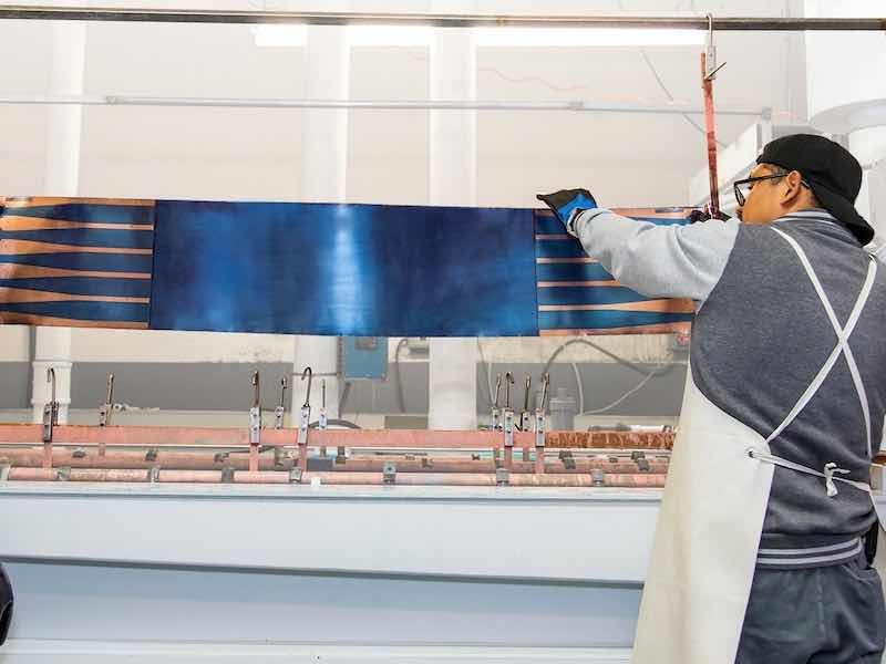 man plating parts