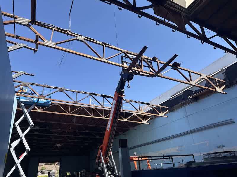 roof being repaired