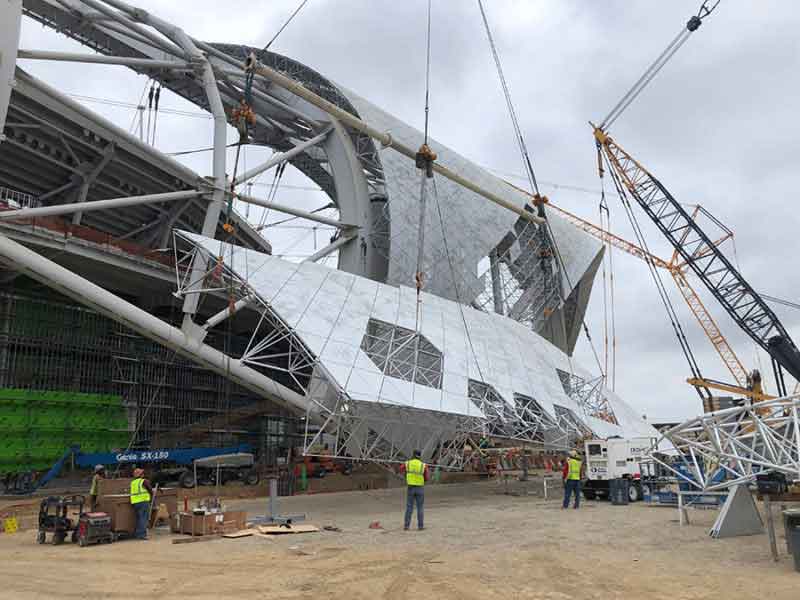 Gatto Industrial Platers has landed some most interesting projects, including the framing system at the $5 billion SoFi Stadium in Los Angeles which just recently hosted the NFL Super Bowl.