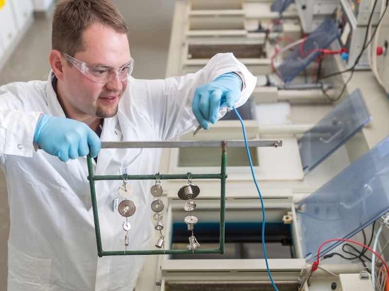 man working in lab