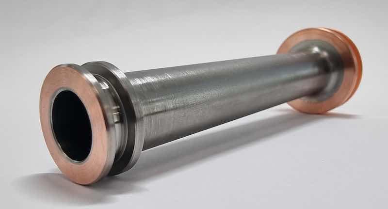 Hardide Ready-Coated JP-5000 4-inch Copper Nozzle for HVOF Spray Gun.