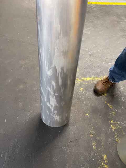 The defense contractor was alarmed by a stain that appears after heat treating and remains through chem-film. 