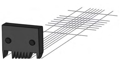 drawing of a Crosshatch Adhesion Test