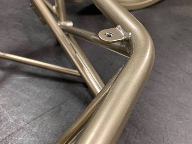 tubing powder coated with gold
