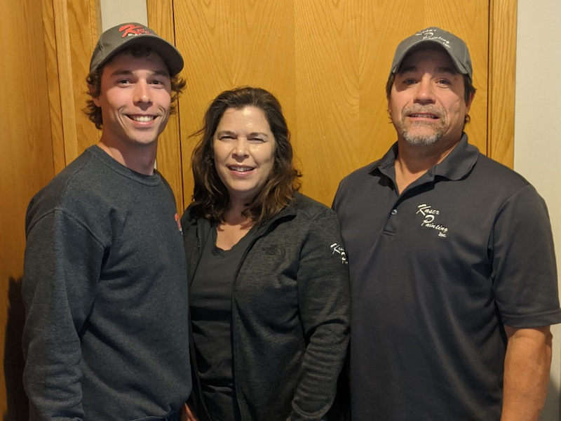 From left, Jase and parents Shari and Jay Kaser.