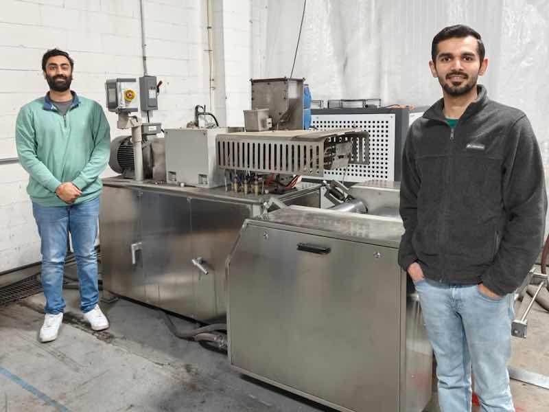 Parth Moradia, left, and Mihir Vasoya started Kroma Coatings Technology in 2023.
