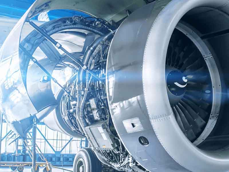 jet engine being worked on