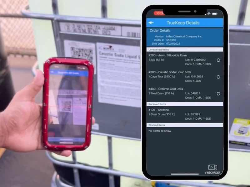 The TrueKeep module connects Milesâs QR coding network and the finishing shopâs network to better manage when chemistry gets to a shop by helping the shop manage its way through the intake and usage process.