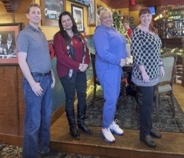 From left to right, Aaron Barker, Mariana Demitry, Daniele Johnson, and Kelly McNamara (USAF). 