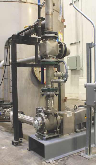 The clean room at the new EMCO facility utilizes a stainless-steel SNP Series Sliding Vane Pump to transfer chemicals with unique handling characteristics.