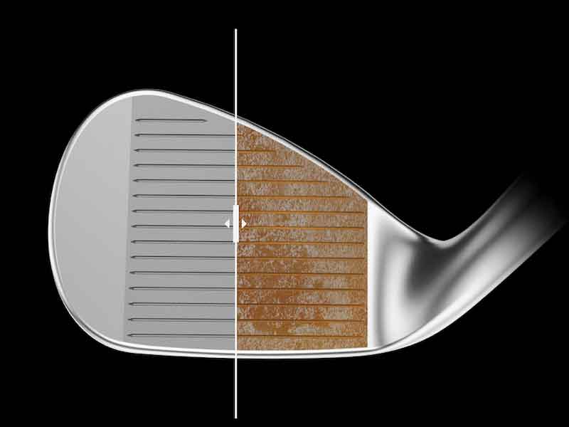 golf clubs being cleaned