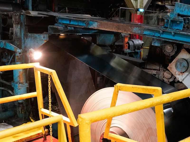 metal sheets being tin plated