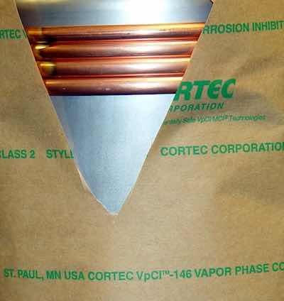 One example of VCI packaging that protects multiple metal types. Cortec image.