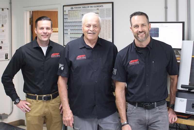 John Lindstedt has turned his company over to be run by his sons, Matt at left, and James.
