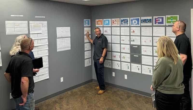 KC Jones Plating staff have a daily review of its KPIs to understand the health of the plant for the prior day.
