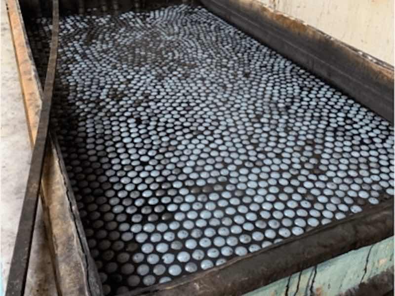 balls in plating tank