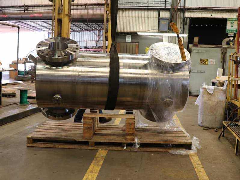 large part getting ready to be plated
