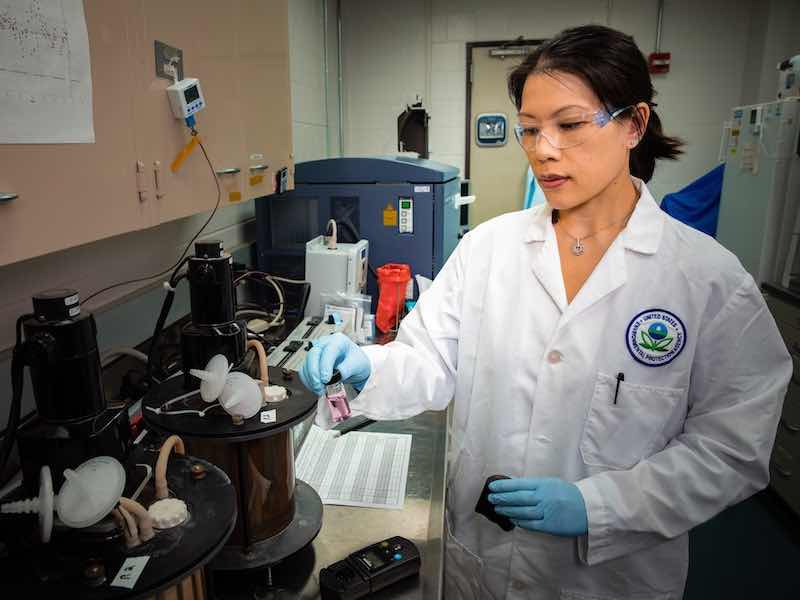 woman in a lab