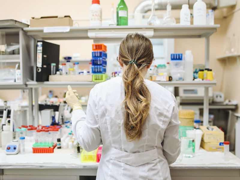 woman in a lab