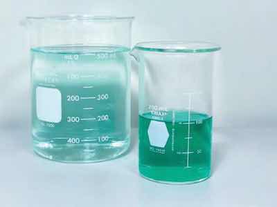 Anodal CS-2 liquid, at right, and seal bath, left.