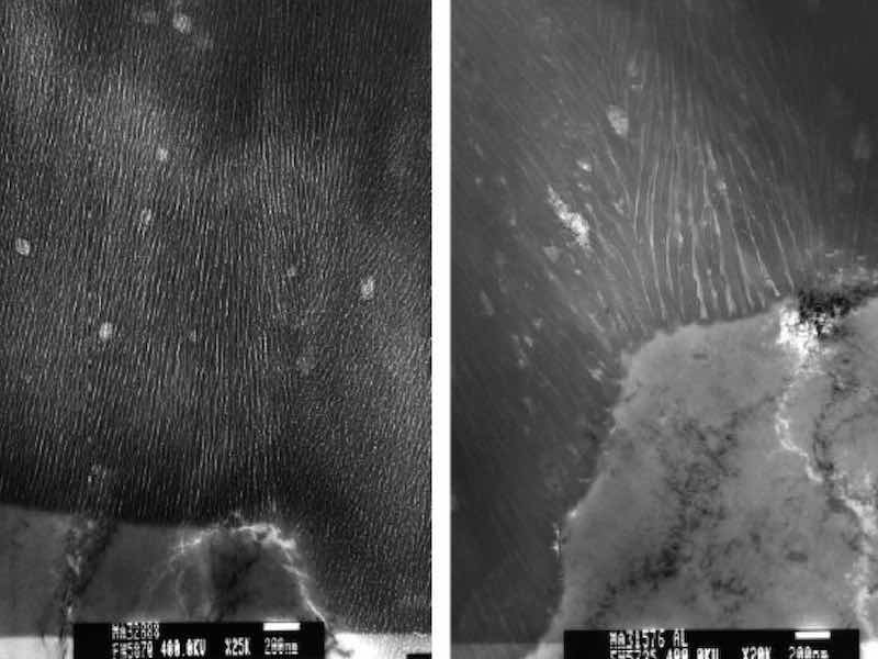 microscopic images of anodizing