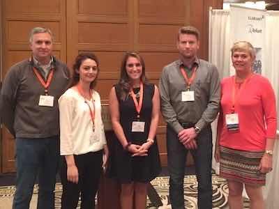 Dr. Runge with a group of speakers at the Aluminum Anodizers Conference meeting.