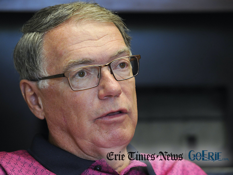 Dennis Hartwig is the president of Great Lakes Metal Finishing Inc. in Erie. [JACK HANRAHAN/ERIE TIMES-NEWS]