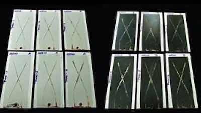 ASTM B117 salt spray comparison of Iron Phosphate (I) and Zirconium Treatment (Z) of powder coated panels.