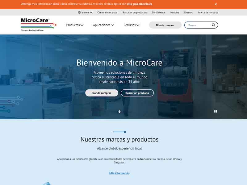 home page of website