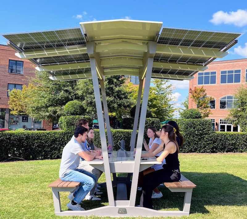 Tri-State Fabricators helps manufacture what are called âaesthetic solar structuresâ made by Spotlight Solar in North Carolina.