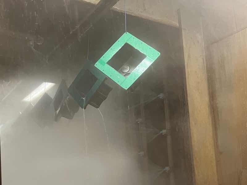 Tri-State Fabricators utilizes a zinc phosphate wash to clean and etch the material to ensure the best paint adhesion possible. The unique design of our 3-stage wash system does the work like a 5-stage system.