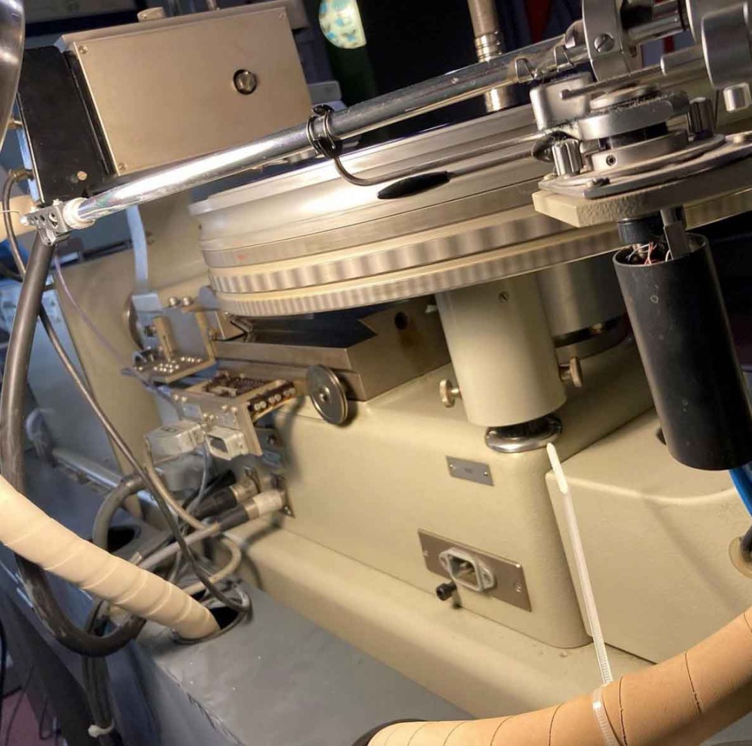 Creating a vinyl master on to a lacquer.
