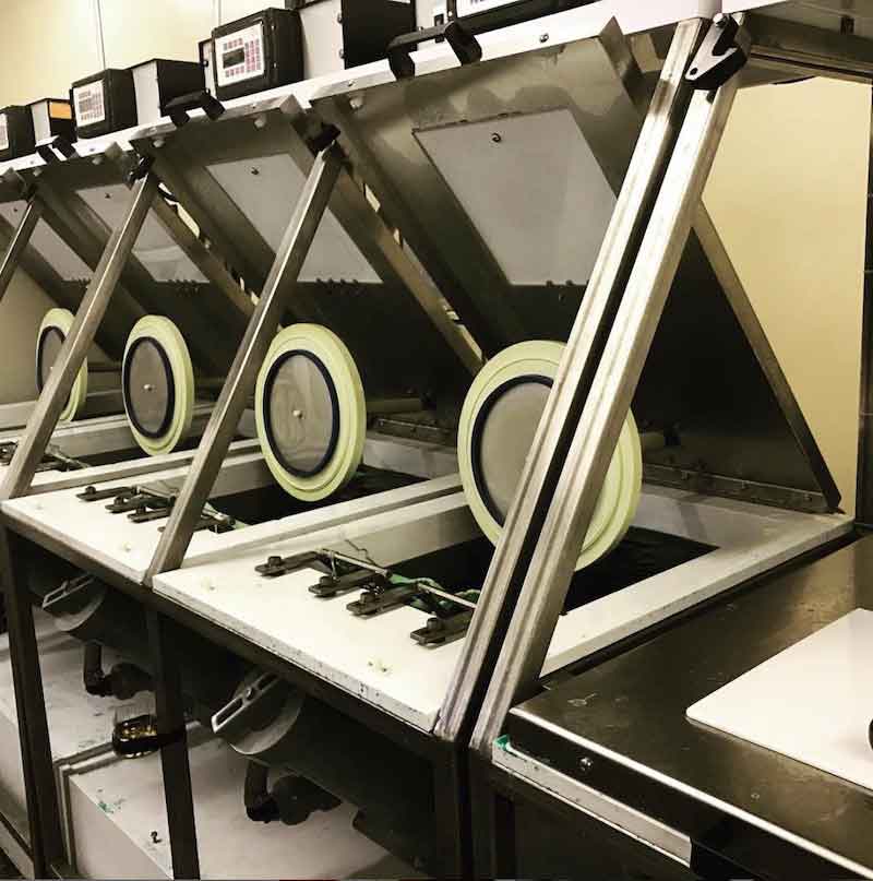 Plating machines at Welcome to 1979 Studios.